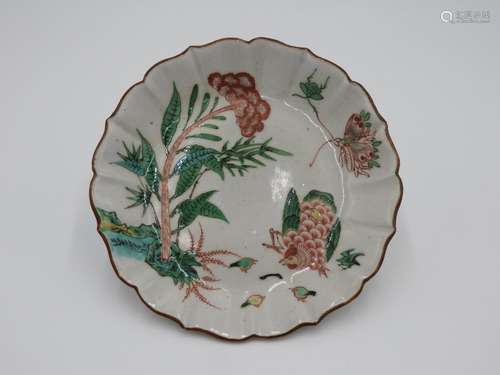 JAPANESE IMARI LOBED DISH  EDO PERIOD CIRCA 1690 - 1710  pai...