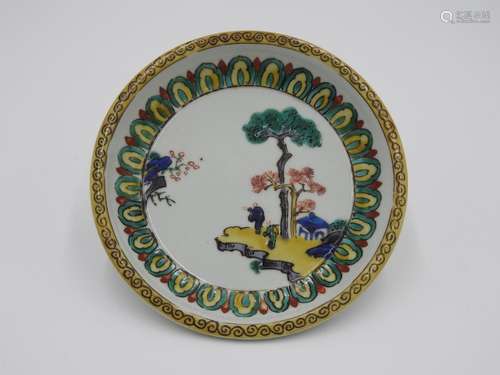 JAPANESE KUTANI-YAKI DISH  17TH / 18TH CENTURY painted with ...