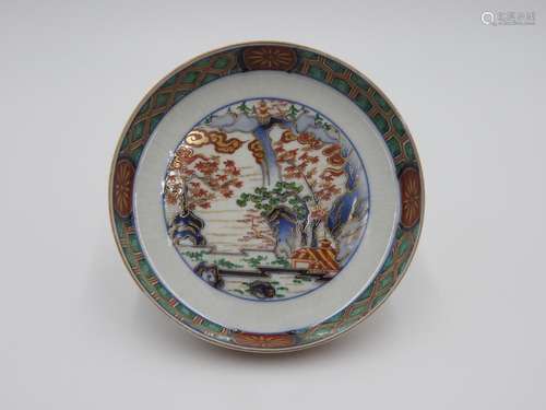 SMALL IMARI DISH  LATE EDO / MEIJI PERIOD  painted with...