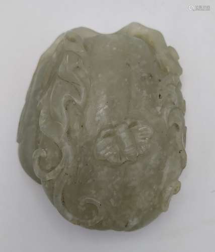 CARVED JADE 'GOURD' SNUFF BOTTLE QING DYNASTY realis...