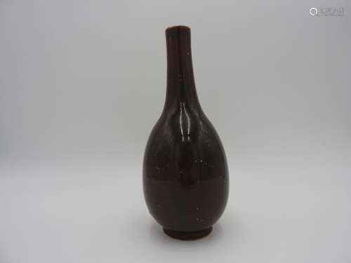 FLAMBE-GLAZED BOTTLE VASE QING DYNASTY, 19TH CENTURY 26cm hi...