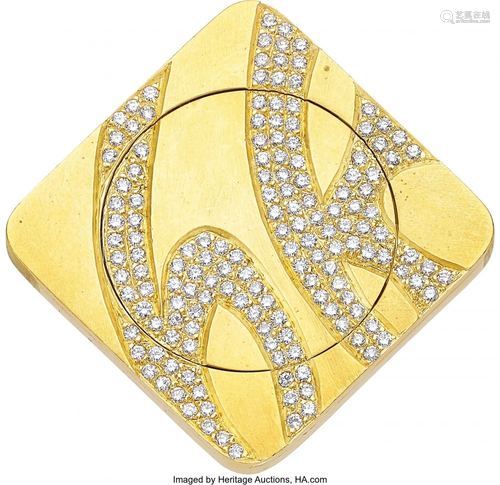 Lester Lampert Diamond, Gold Pendant Stones: Fu