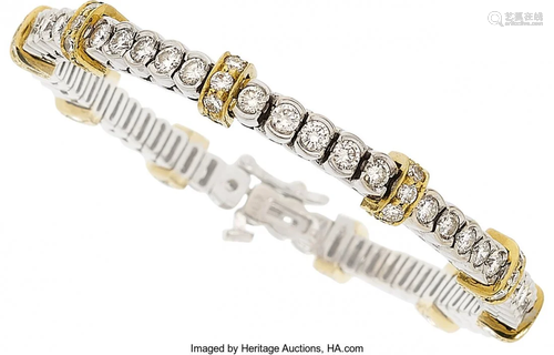 Diamond, Gold Bracelet Stones: Full-cut diamond