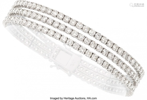 Diamond, White Gold Bracelet Stones: Full-cut d