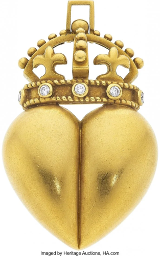 Kieselstein-Cord Diamond, Gold Pendant-Brooch S