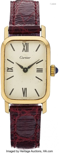 Cartier Gold Watch Case: 26 x 19 mm, rectangle,