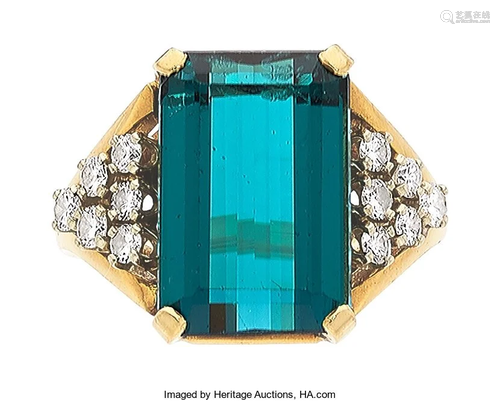 Tourmaline, Diamond, Gold Ring Stones: Emerald-