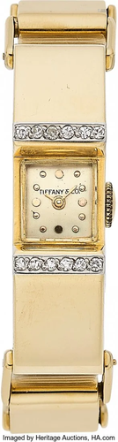 Swiss Retro Diamond, Gold Watch Case: 26 x 11 m