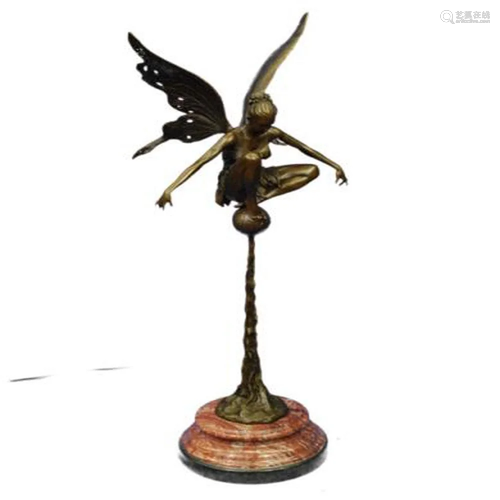 Sexy Fairy with Wing Bronze Sculpture