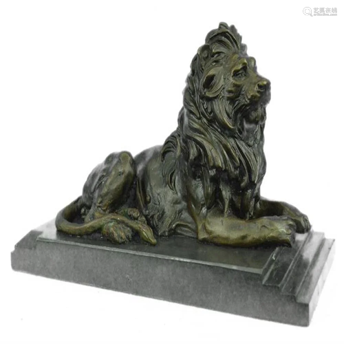 African Lion Wild Life Animal Edition Bronze Sculpture