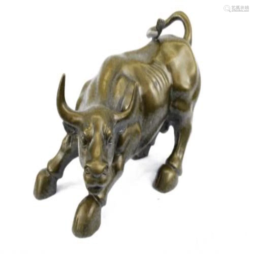 Stock Market Exchange Bull Bronze Sculpture