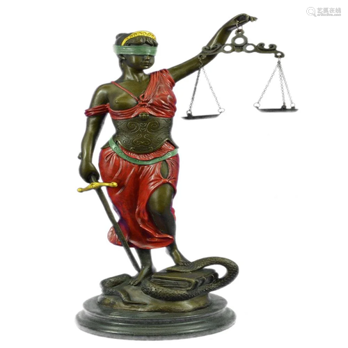 Justice Blind Justice Bronze Sculpture