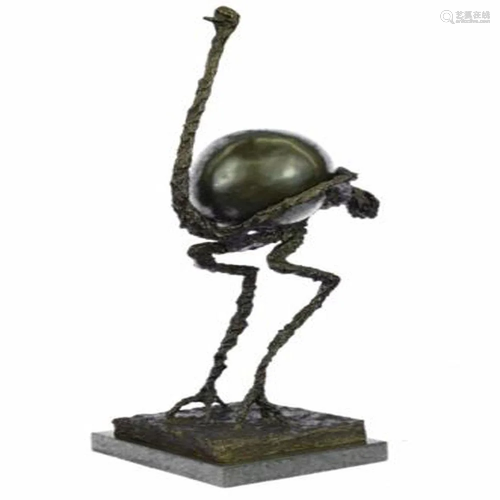 Figurative Abstract Ostrich Bronze Sculpture