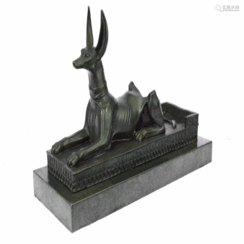 Egyptian Dog Bronze Sculpture