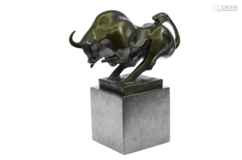 Charging Bull Bronze Sculpture