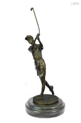 Female Golfing Bronze Sculpture