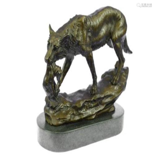 Wild Life Wolf Bronze Figurine