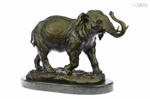 African Elephant Bronze Statue