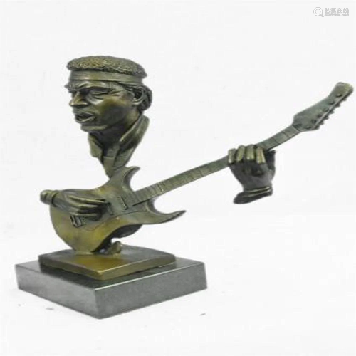 Guitar Player Bronze Sculpture