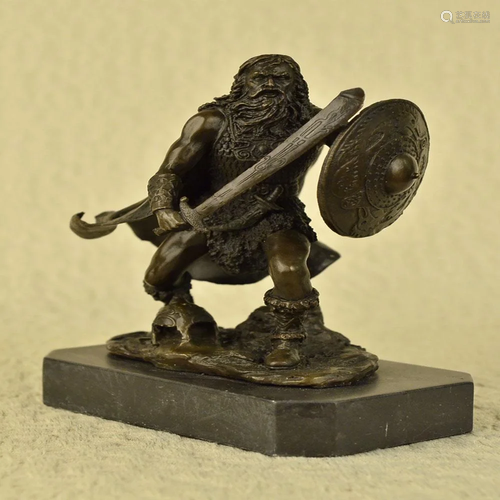 Warrior with Sword Bronze Sculpture