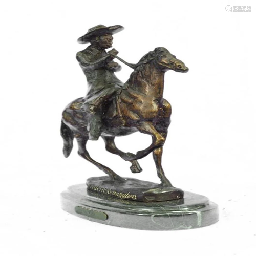 Horse and Cowboy Bronze Sculpture