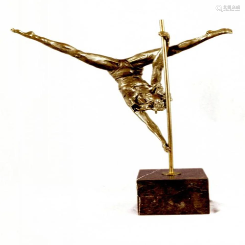 Talented Gymnast Bronze Sculpture