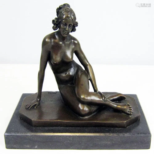 Victorian Lady Bronze Statue