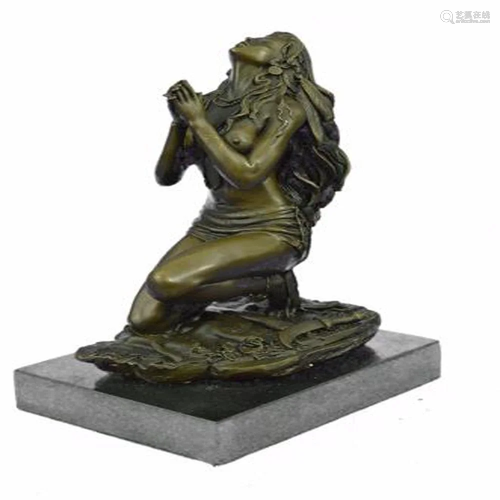 NUDE WARRIOR BRONZE SCULPTURE