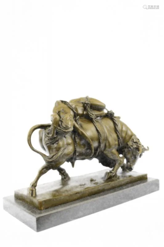 Nude Bull Toro Art Deco Abduction Bronze Statue