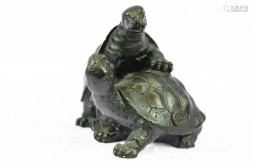 Turtle Reptile Garden Bronze Sculpture