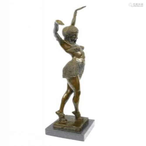 Art Deco Belly Dancer Bronze Figurine