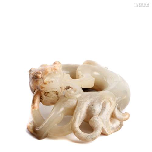 chinese jade ornament in shape of dragon