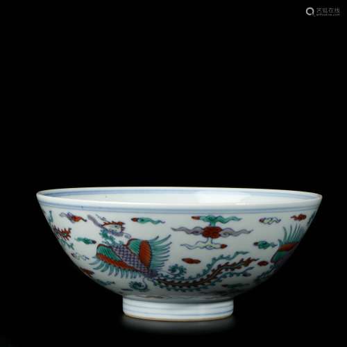 chinese wucai porcelain bowl