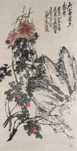 chinese wu changshuo's flower painting