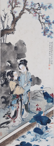A Chinese Scroll Painting By Xu Cao