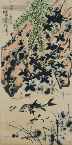 A Chinese Scroll Painting By Pan Tianshou