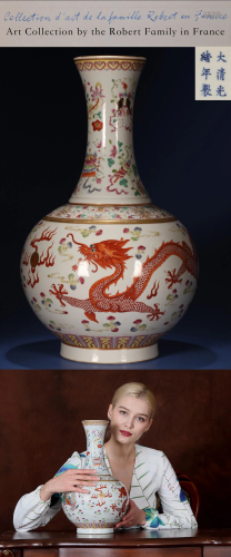 A Famille Rose Decorative Vase Guangxu Period