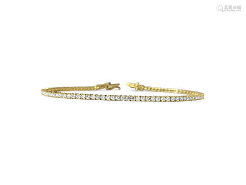 Unisex 3.08ct VVS Diamond Tennis Bracelet