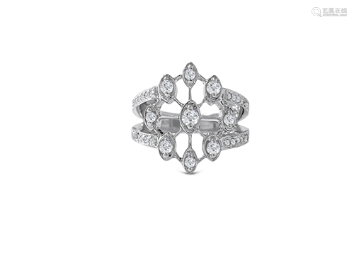 14k White Gold & 1.00 Carat Diamond Ring