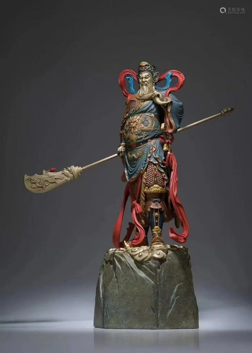 Copper master boutique Guan Gong 68cm high and 17kg