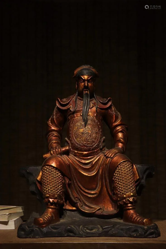 Sitting Â· Wen Guan Gong Ming Dynasty, material: nanmu,