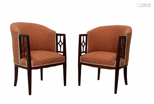 Leon SNEYERS (1877-1949) pair of armchairs