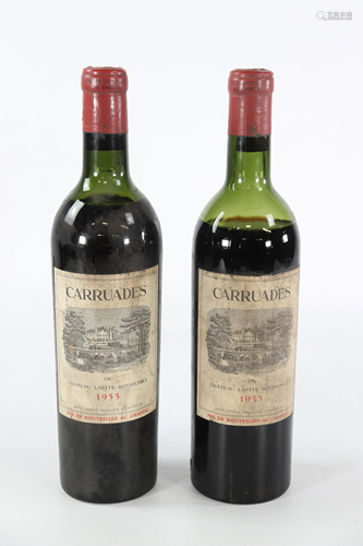 2 Bottles Bordeaux Pauillac Chateau Lafite Rothschild