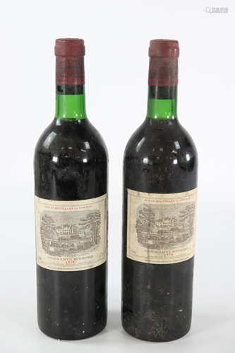 2 Bottles Bordeaux Pauillac Chateau Lafite Rothschild