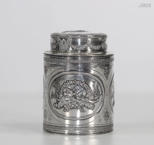 Louis XVI style silver tea pot Hallmarks under the