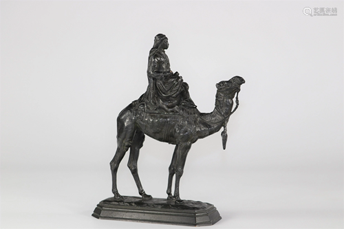 Barye orientalist sculpture of a camel driver