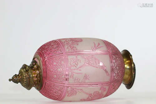 Baccarat, Japanese-style pressed-molded glass lantern,