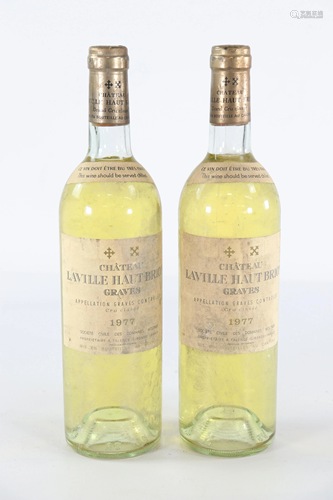 2 bottles of ChÃ¢teau Laville Haut-Brion 1977 White