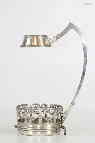 Rare Louis XVI bottle holder in sterling silver,