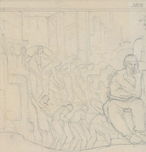 Auguste TReMONT (1892-1980) pencil on paper